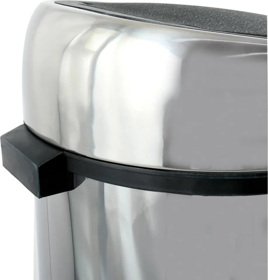 Cestino per la spazzatura color argento lucido in acciaio touch 30 l – MSV