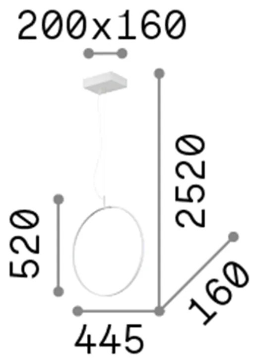 Sospensione Moderna Circus Metallo Nero Led 29W 3000K