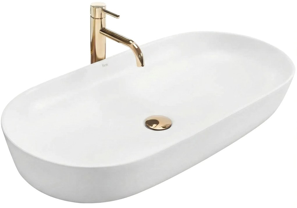 Lavabo da appoggio Rea Cleo 81 White