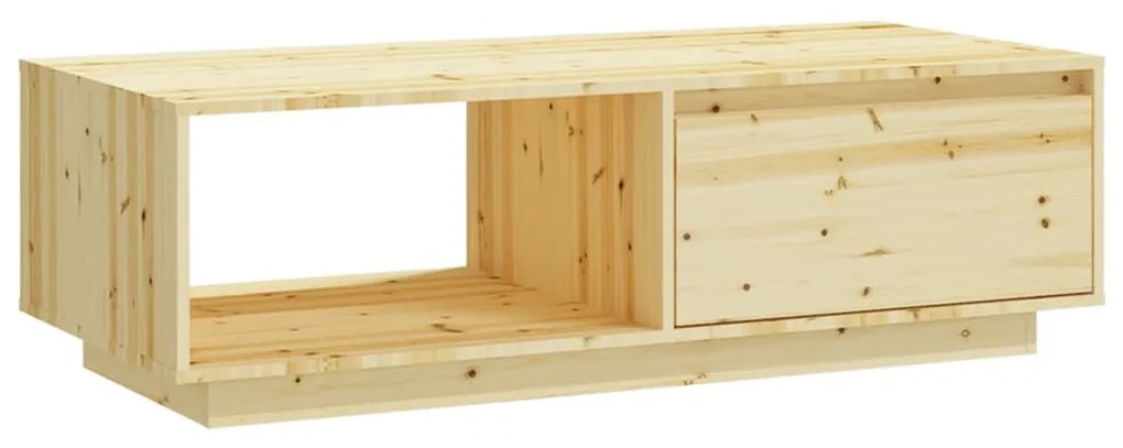 Tavolino da salotto 110x50x33,5 cm in legno massello di abete