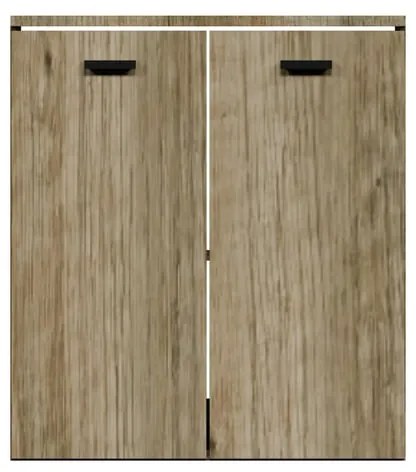 Mobile da bagno a terra L 70 x H 78 x P 50 cm marrone opaco, 2 ante COLAVENE Alaqua