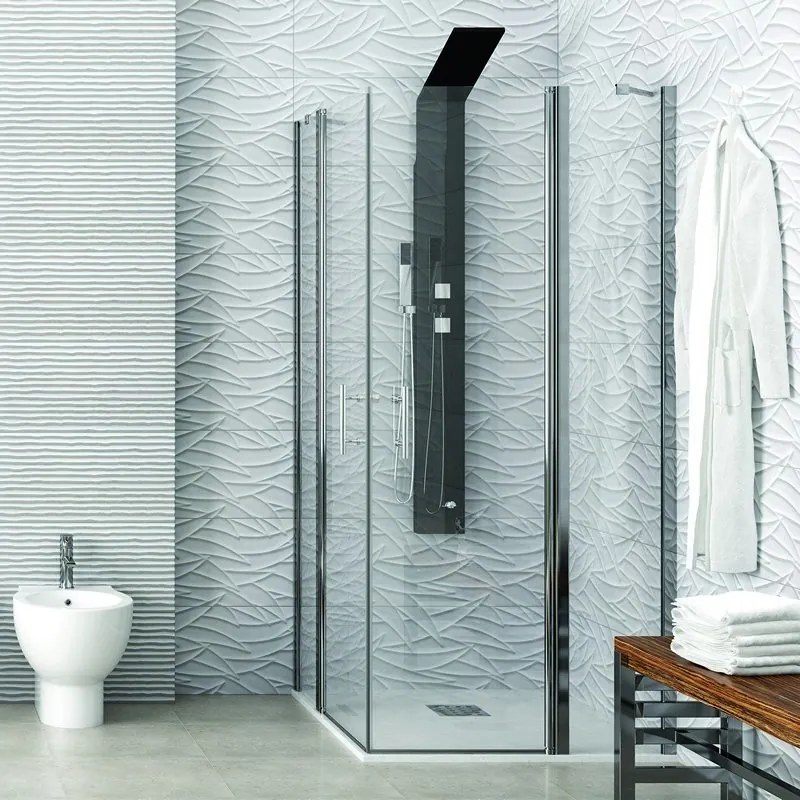 Box doccia 80x100 a doppio battente altezza 190 cm | KPX1000 - KAMALU