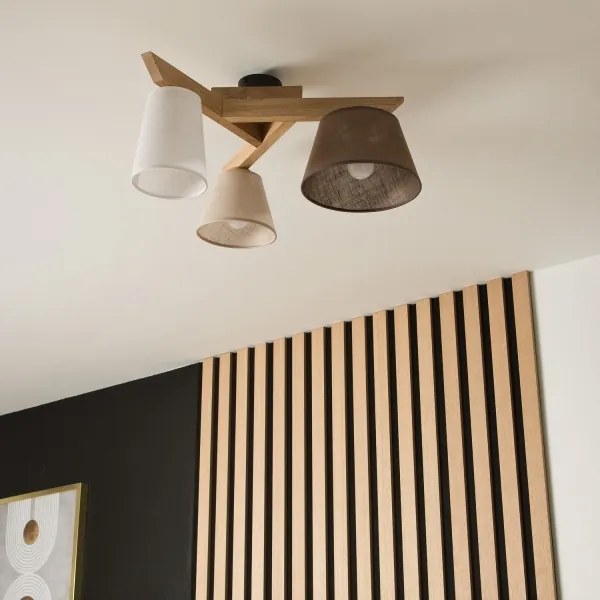 Plafoniera ANTONIO 3xE14/40W/230V rovere