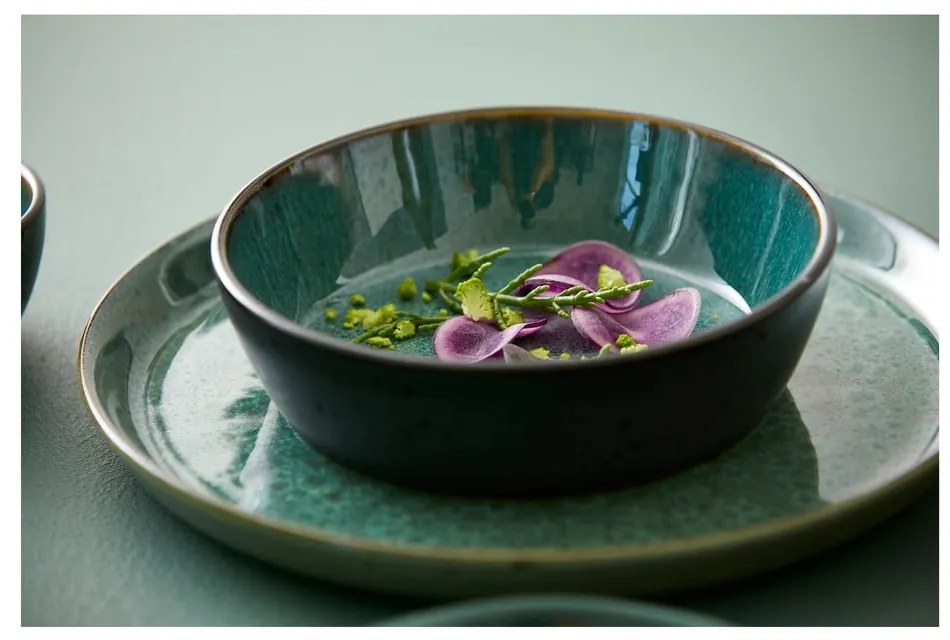 Ciotolina verde/nera in gres Gastro Green/Black – Bitz