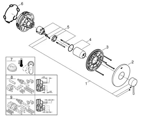GROHE 24057001 - Miscelatore doccia ESSENCE cromato lucido