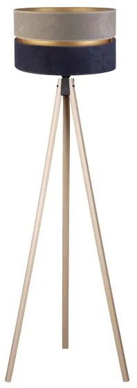 Duolla - Lampada con piedistallo DUO 1xE27/60W/230V diametro 44 cm grigio/blu/beige