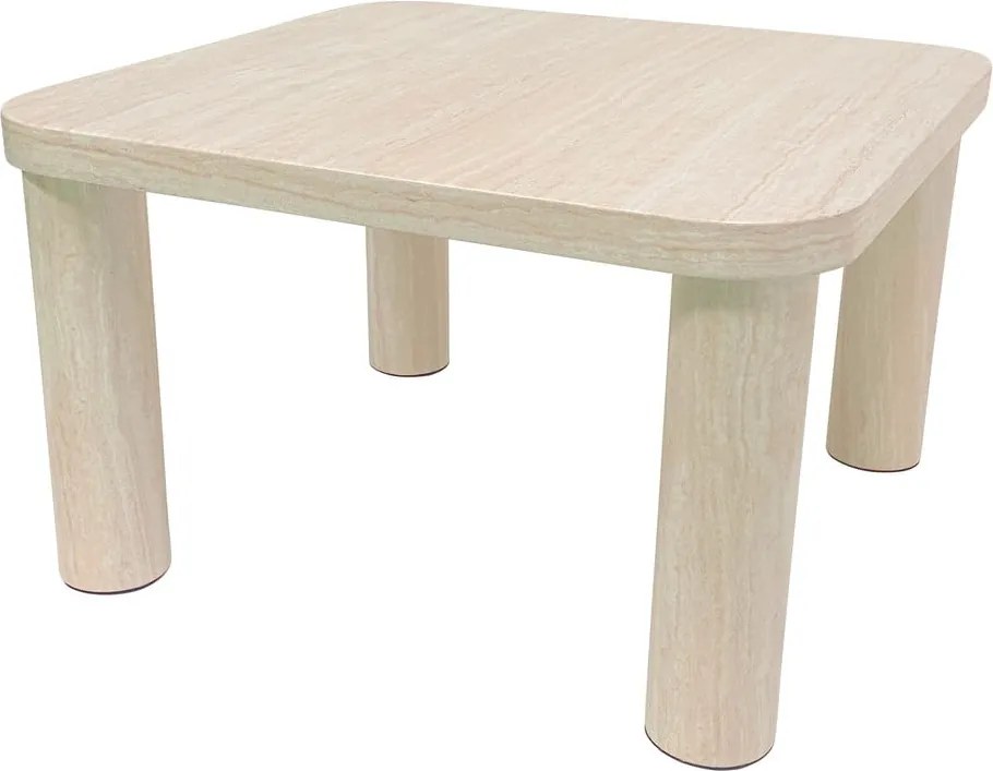 Tavolino beige effetto marmo 60x60 cm Solano - Actona
