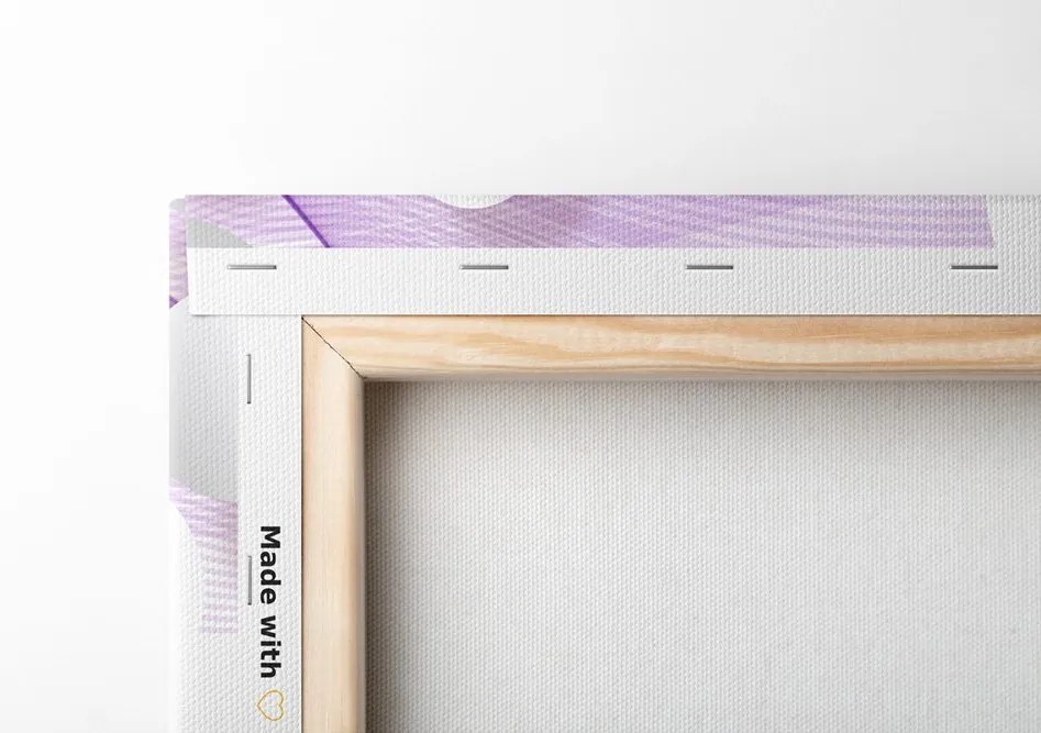 Quadro su tela – Fiori con sfondo astratto