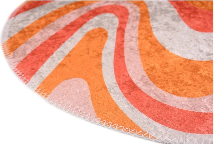 Tappeto rotondo arancione lavabile ø 100 cm Colors of Joy – Vitaus
