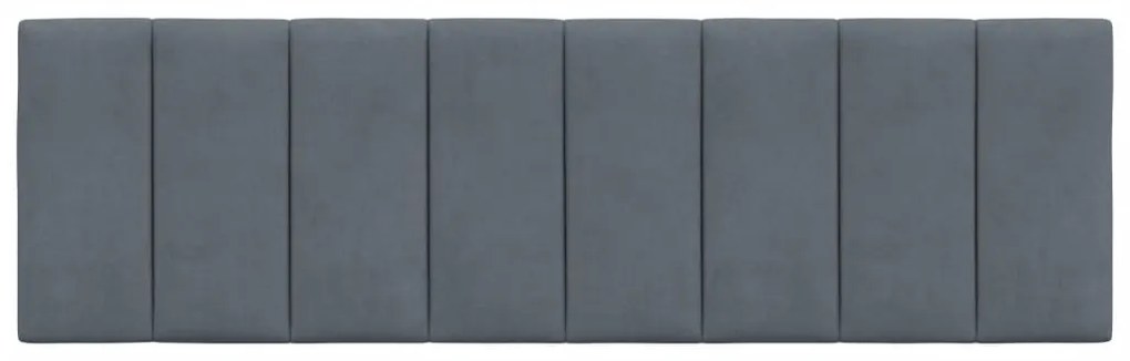 Cuscino testiera grigio scuro 160 cm in velluto