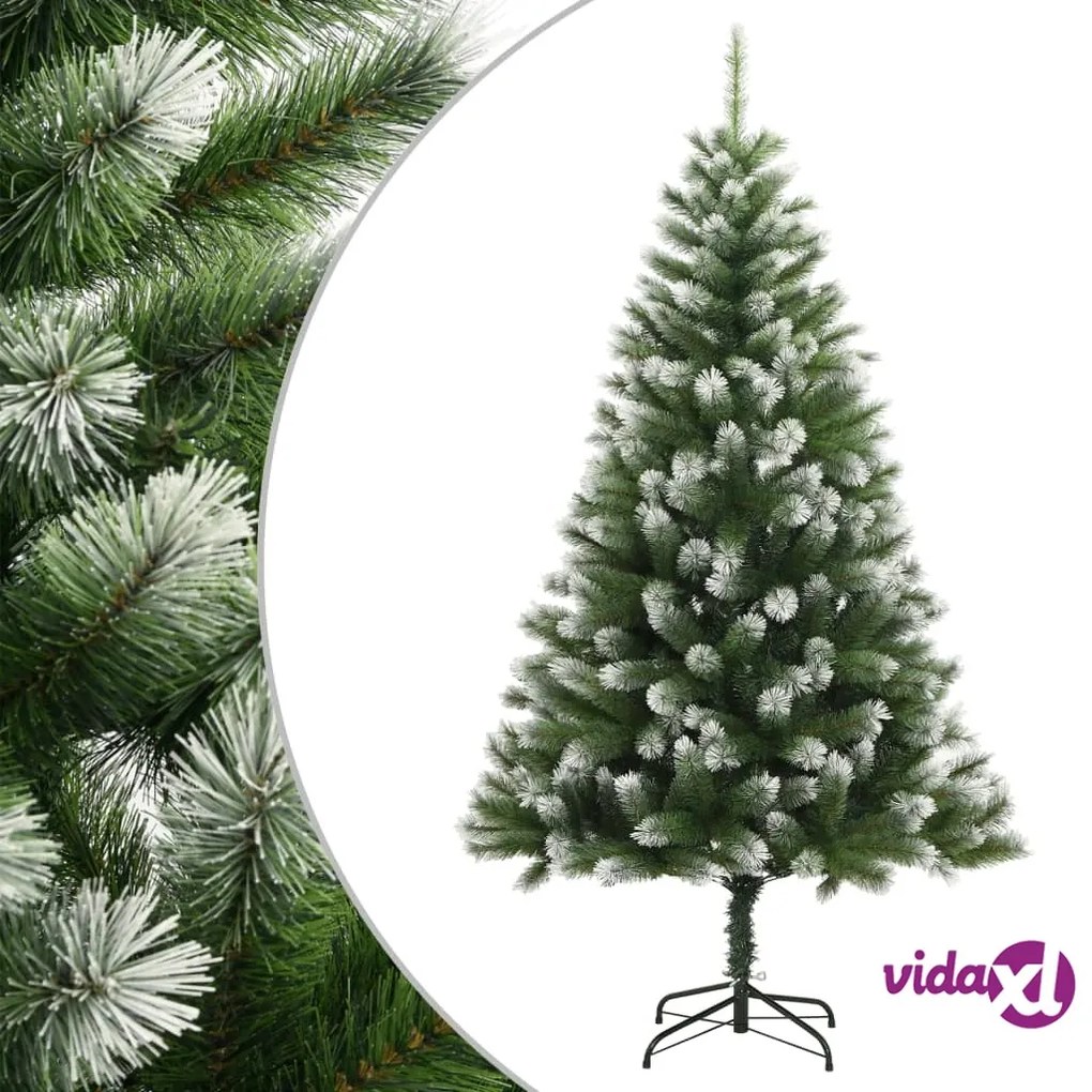 vidaXL Albero Natale Artificiale Incernierato con Neve Fioccata 120 cm