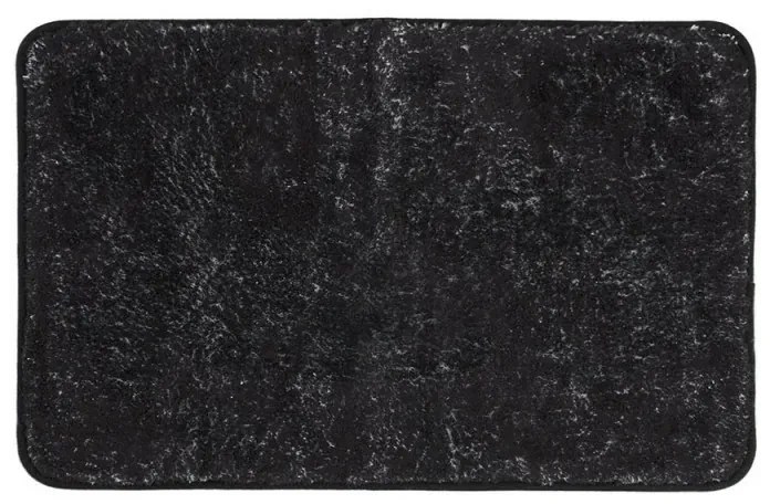 tappeto bagno nero 45x75 cm in poliestere fondo antiscivolo Nuvola