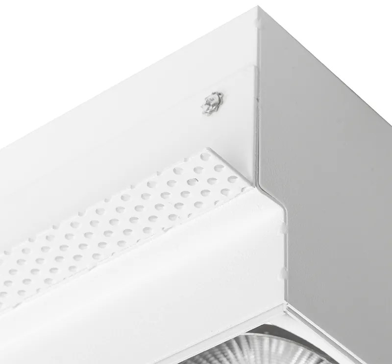 Faretto da incasso bianco GU10 AR111 senza cornice 2 luci - Oneon