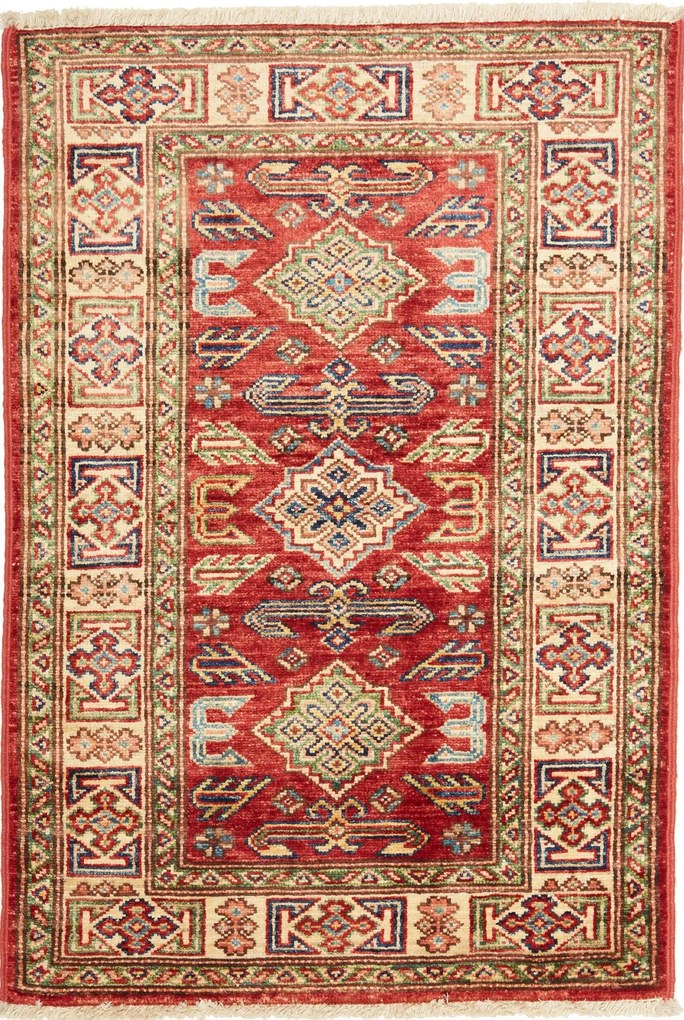 Kazak Tappeto orientale 100x70 Rosso (Pakistan) Annodato A Mano