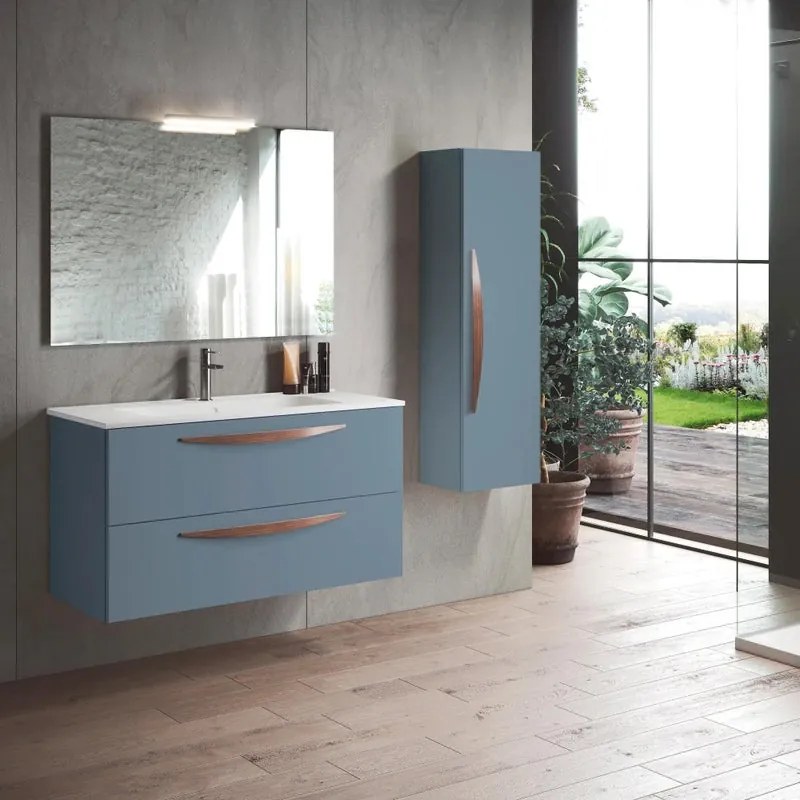 Mobile da bagno sotto lavabo Arco avio laccato opaco L 99.5 x H 55 x P 45 cm 2 cassetti, lavabo posizionabile centralmente non incluso