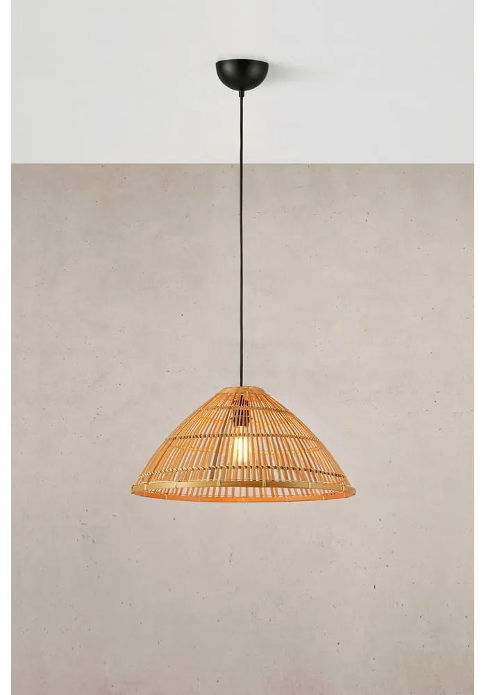 Lampada a sospensione in colore naturale con paralume in bambù ø 58 cm Capello - Markslöjd