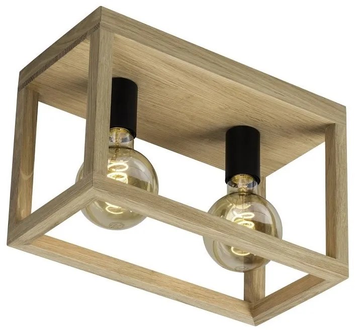 Spot-Light 9154274 - Plafoniera KAGO 2xE27/60W/230V rovere opaco