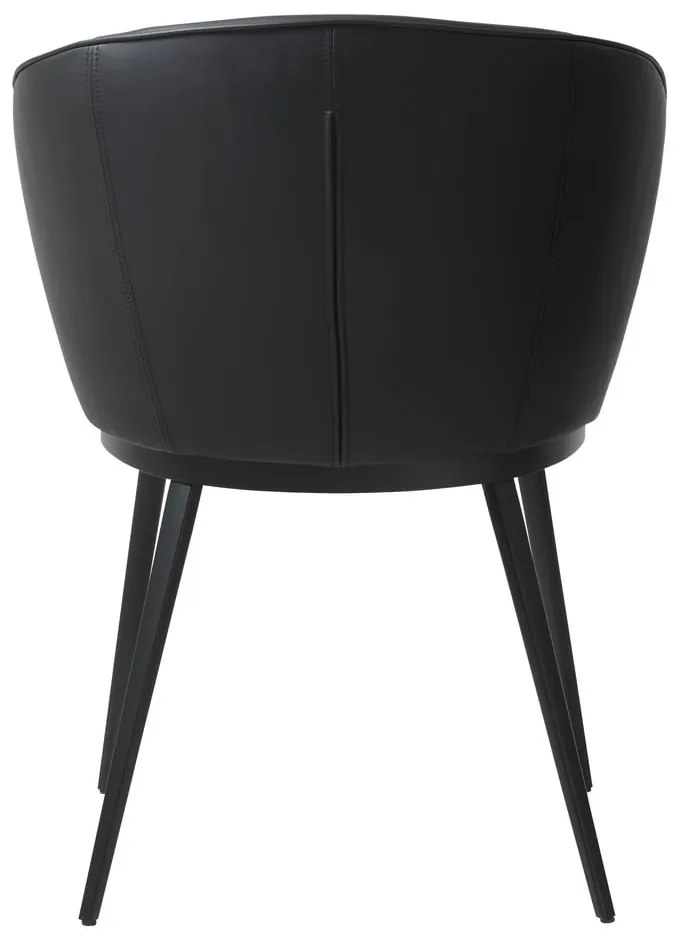 Sedia da pranzo in similpelle nera Leath Gain - Unique Furniture