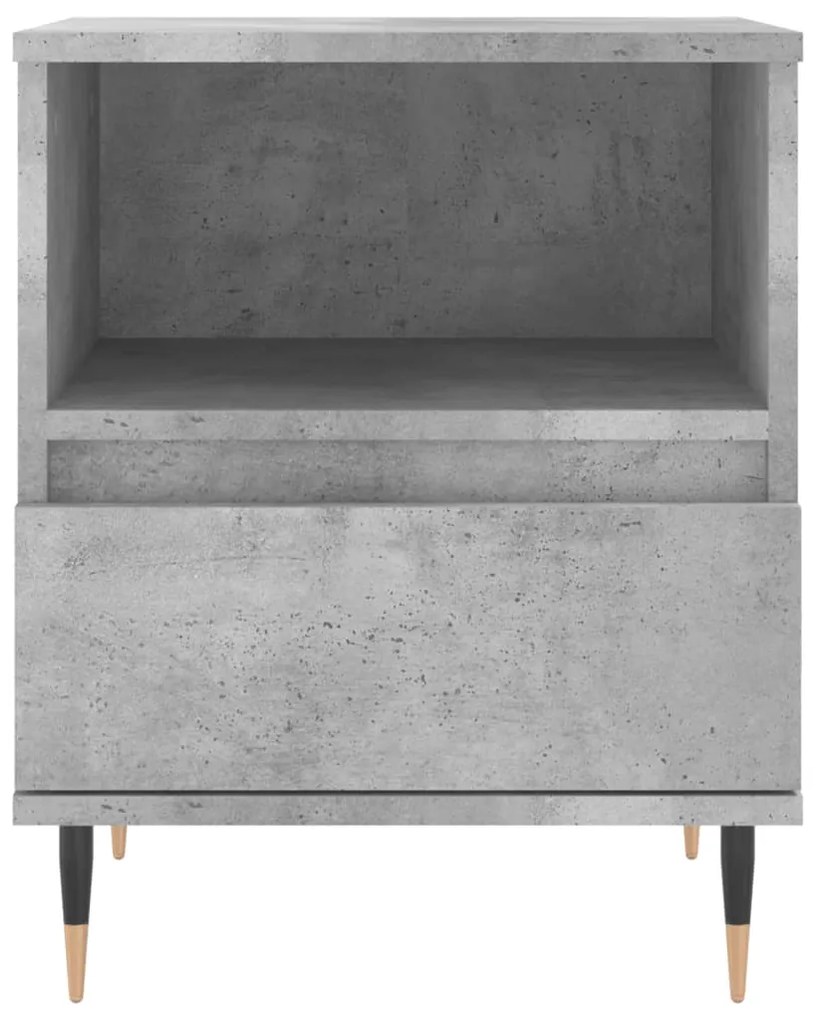 Comodini 2pz Grigio Cemento 40x35x50 cm in Legno Multistrato