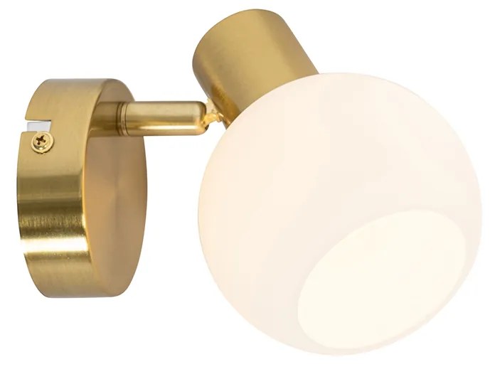Faretto Art Déco oro con vetro opalino orientabile - Anouk
