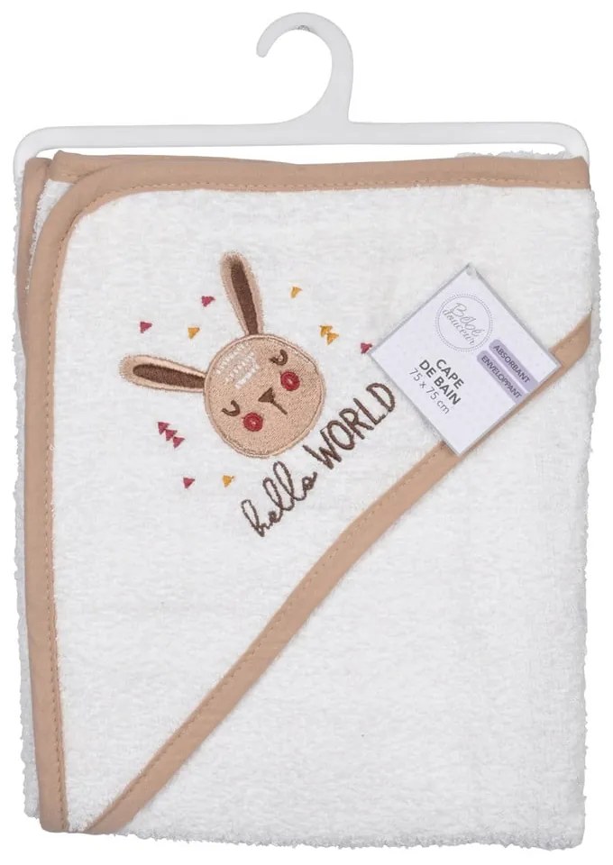 Asciugamano con cappuccio da bambini bianco in cotone 75x75 cm Forest – Bébé Douceur