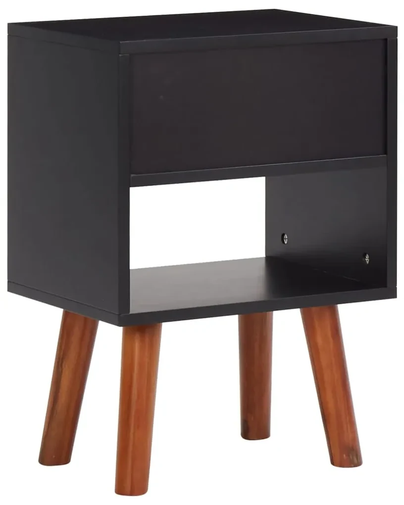 Comodini 2 pz in legno massello di acacia 40x30x57 cm