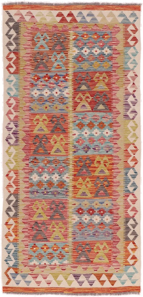 Kilim Tappeto 210x100 (Afghanistan) Tessuto A Mano