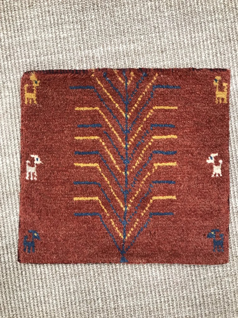 Gabbeh Tappeto persiano 40x40 Rosso (Iran) Annodato A Mano