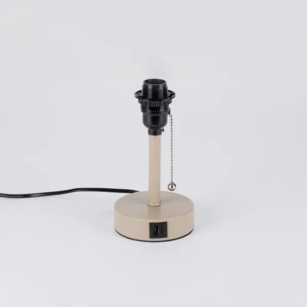 Brilagi - Lampada da tavolo con porta USB TABLON 1xE27/25W/230V beige