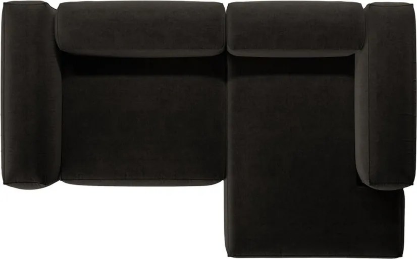 Divano angolare nero (con penisola a destra/con chaise lounge) Bergamo – Cosmopolitan Design