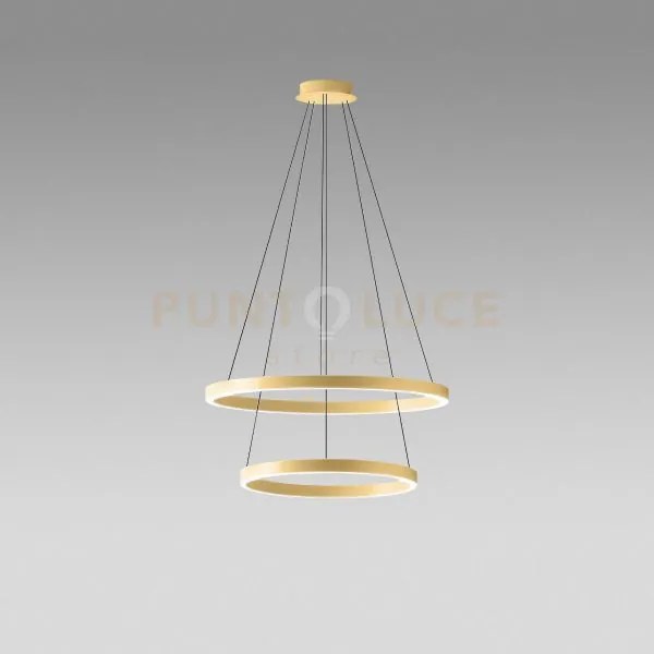 Criseide s/2p - lampadario a sospensione 2 luci oro a led 3000k 300...