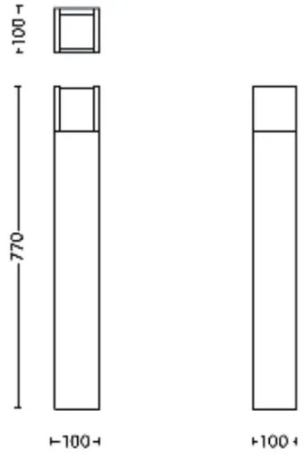 Philips - Lampada LED da esterno ARBOUR LED/3,8W/230V 77 cm IP44