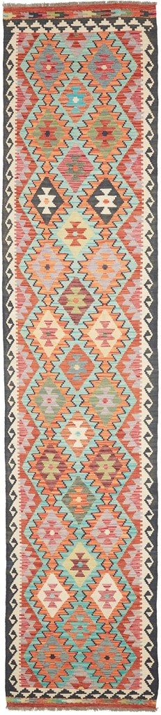 Kilim Tappeto 400x80 (Pakistan) Tessuto A Mano