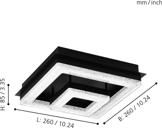 Eglo 99327 - Plafoniera LED FRADELO LED/12W/230V