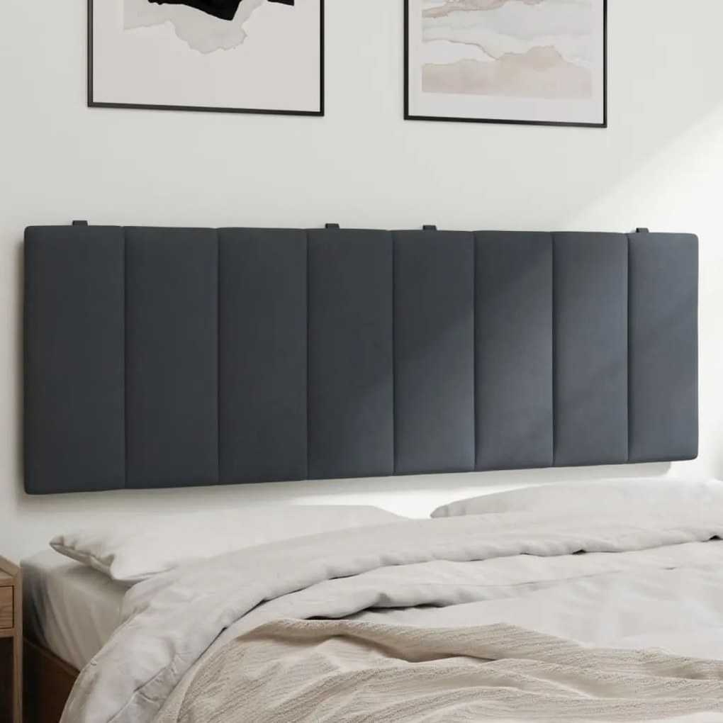 Cuscino Testiera Grigio Scuro 140 Cm İn Velluto /