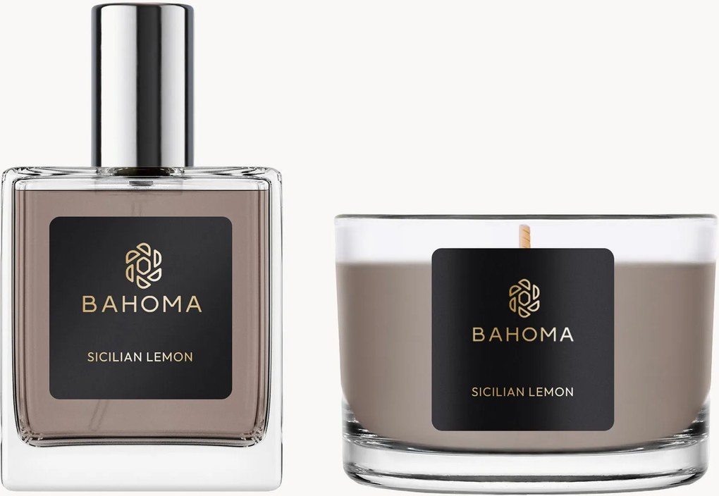 Set profumo per ambienti e candela profumata Sicilian Lemon 2 pz