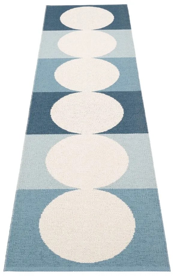 Passatoia da interno/esterno blu/color crema 70x280 cm Otto Sky – Pappelina