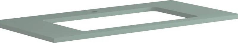Top per lavabo semincasso Niwa18058 L 90 x H 1.8 x P 46 cm laccato opaco verde timo truciolare