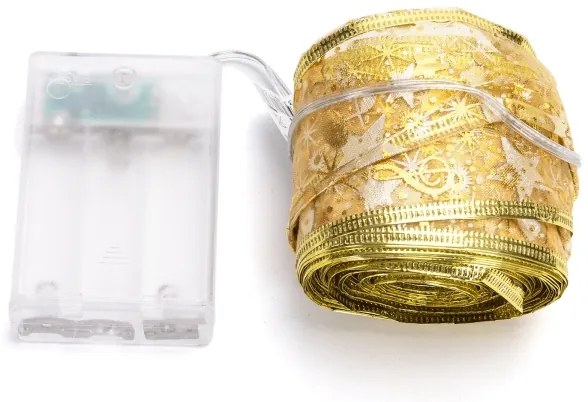 Aigostar - Catena luminosa di Natale LED 100xLED/3xAA 10m bianco caldo dorato