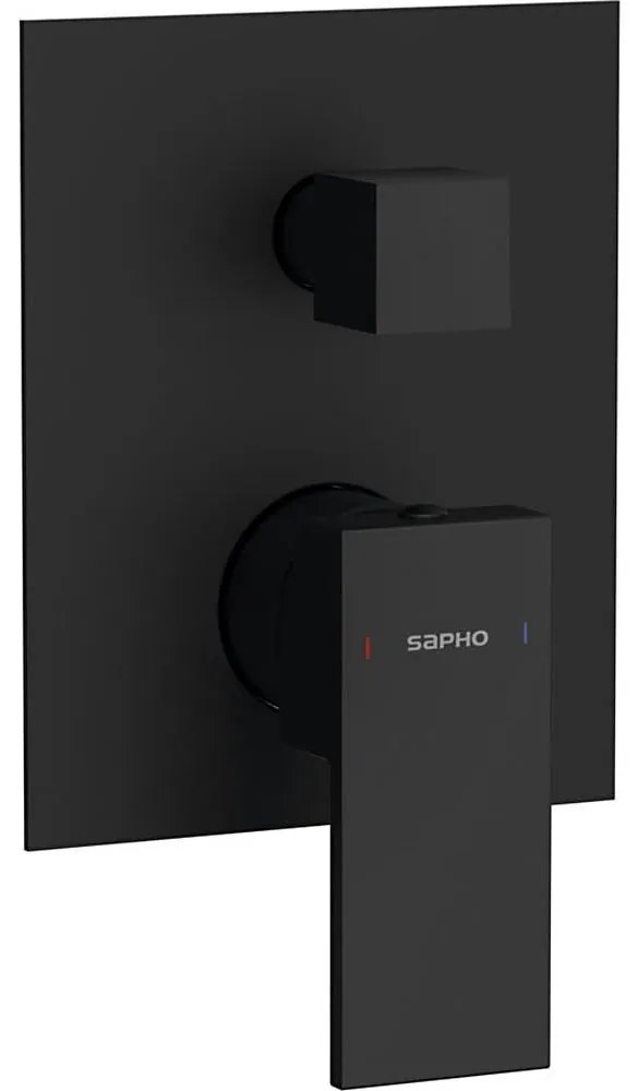Sapho - Miscelatore doccia da incasso CUBEMIX nero opaco
