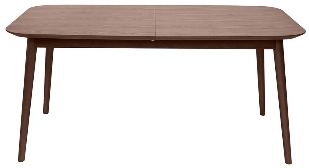 Tavolo allungabile allunghe integrate rettangolare in legno scuro noce L160-210 cm ANK