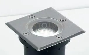 Faro a incasso calpestabile drive acciaio quadrato 1 luce attacco g...