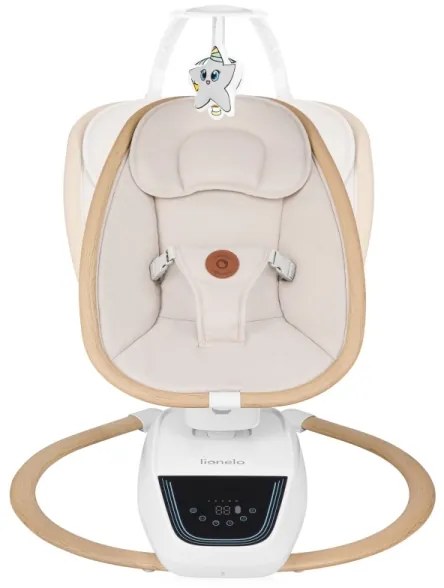 Lionelo - Dondolo per bambini con melodia OLIVIA Beige Naturale + telecomando