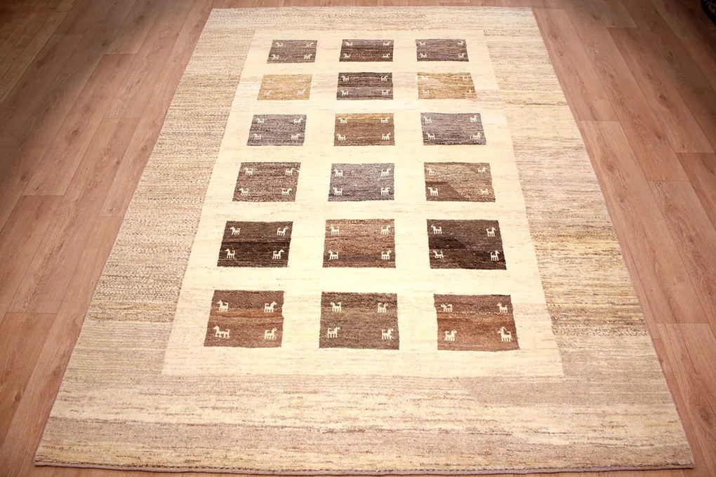 Gabbeh Tappeto 200 x 290 (Iran) Annodato A Mano