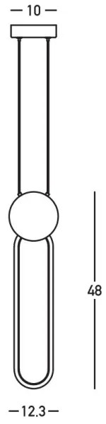 Zambelis 23100 - Lampadario a sospensione con filo LED dimmerabile LED/13W/230V 3000K oro