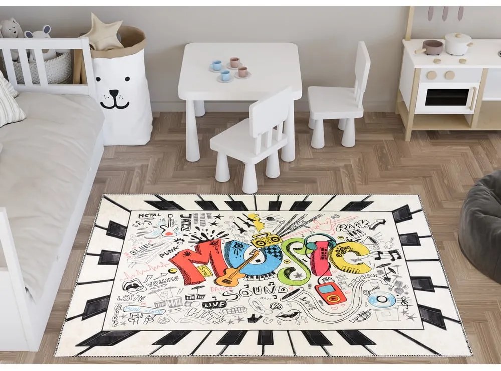 Tappeto per bambini lavabile 80x120 cm Musical – Vitaus