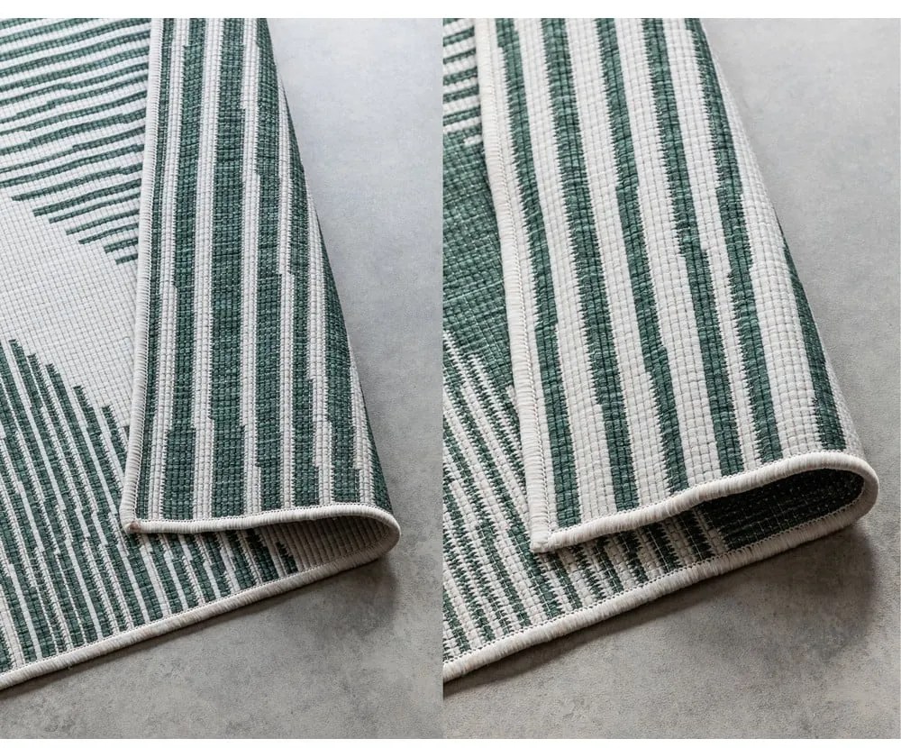 Tappeto da esterno verde crema 80x150 cm Gemini - Elle Decoration