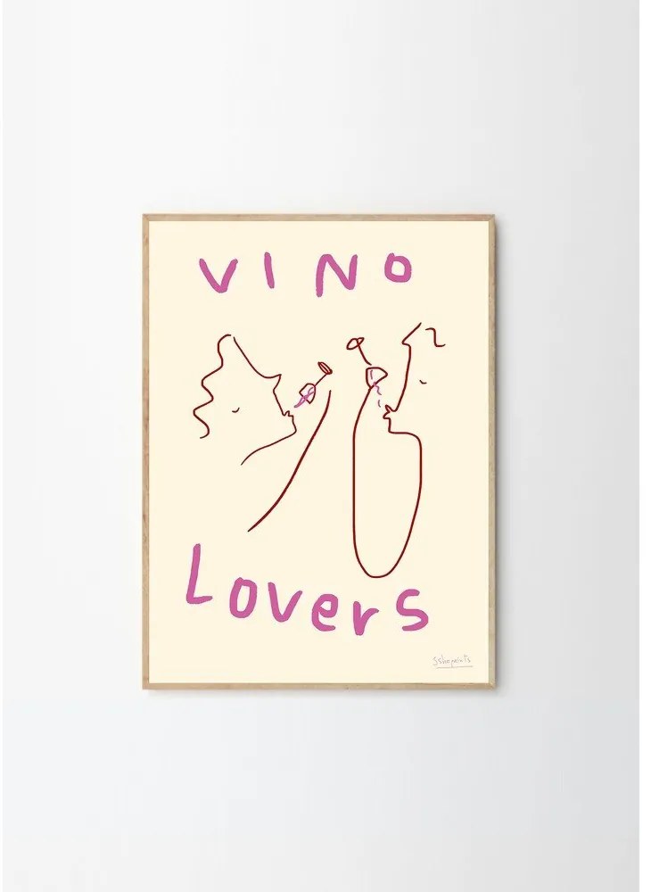 Poster 50x70 cm Vino Lovers – Ruby Hughes – The Poster Club