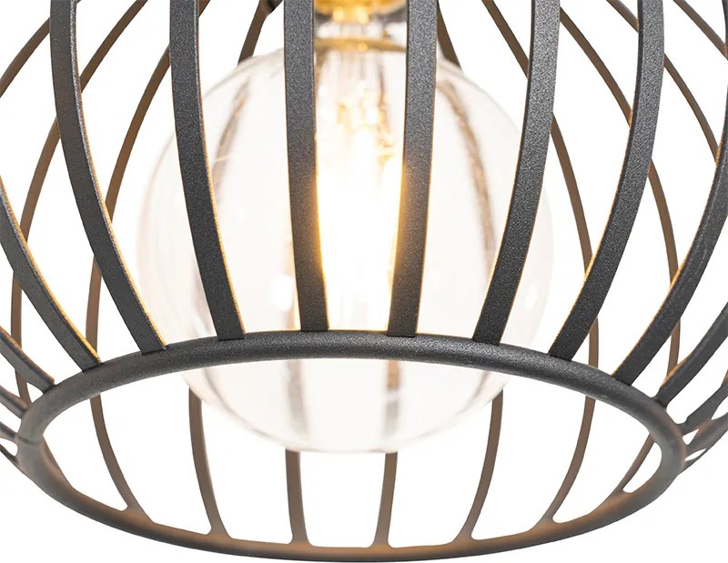 Lampada a sospensione smart nera a 4 luci incl. 4 Wifi G95 - Saffira