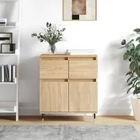 Credenza Rovere Sonoma 60x35x70 cm in Legno Multistratocod mxl 104641